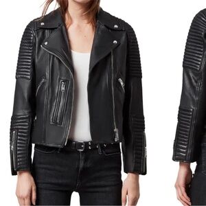 Black Leather Moto Jacket
